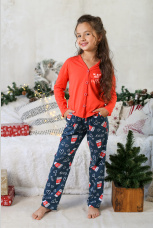 Пижама для девочки в стиле family look "Крис-1"