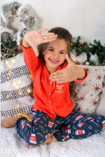 Пижама для девочки в стиле family look "Крис-1"