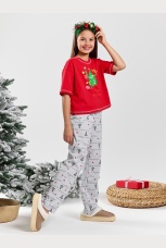 Новогодняя пижама Праздник-1 красный