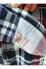 Мужская пижама фланель с начесом, красная клетка