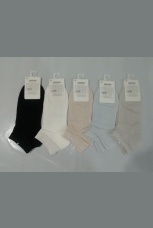 Женские носки короткие с узорами и сеткой