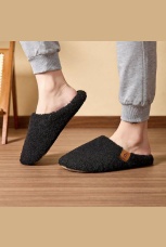 Мужские тапочки Плюшевые, закрытый нос, мягкая подошва