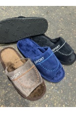 Мужские тапочки Велсофт, открытый нос, мягкая подошва