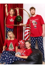 Новогодняя пижама для девочки Коляда-1 бордовый