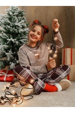 Новогодняя пижама для девочки Твикс-1