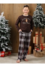 Новогодняя пижама для мальчика family look Твикс-2