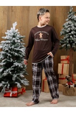 Новогодняя пижама для мальчика family look Твикс-2