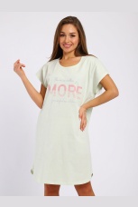 Сорочка женская светло-зеленая с надписью