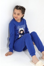 Пижама для девочки Энди синий