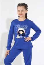 Пижама для девочки Энди синий