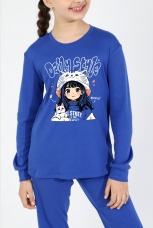 Пижама для девочки Энди синий