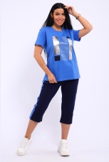 Костюм женский голубой, спорт