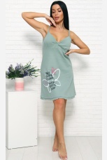 Сорочка женская с надписью на тонкой бретеле