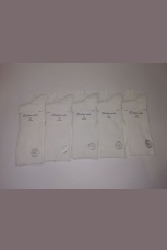 Женские носки высокие, в рубчик, белые