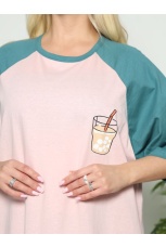 Туника женская пудра с напитками