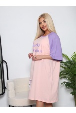 Туника женская розовая, счастливый кролик